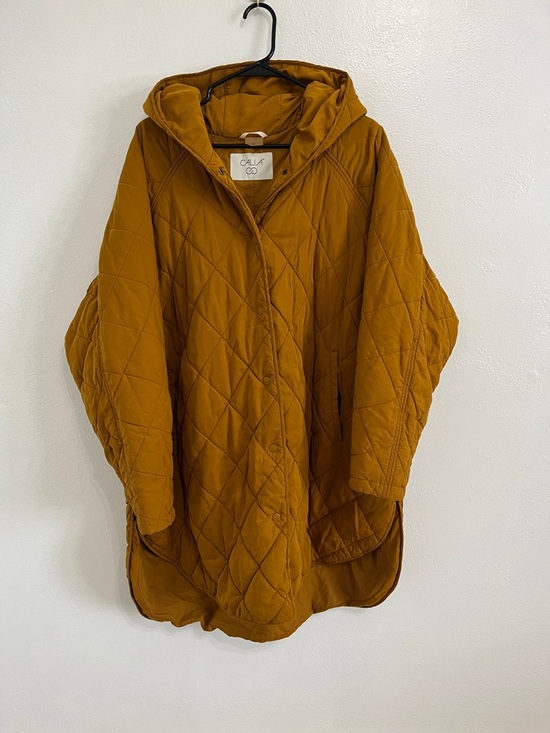 CALIA by Carrie Underwood Jackets & Blazers - Calia Quilted Hooded Coat in Mustard Yellow